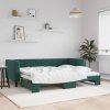 vidaXL Válenda s přistýlkou tmavě zelená 80 x 200 cm samet
