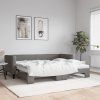 vidaXL Válenda s přistýlkou a matracemi tmavě šedá 80 x 200 cm textil
