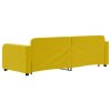 vidaXL Válenda s přistýlkou žlutá 80 x 200 cm samet
