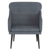 vidaXL Křeslo tmavě šedé 63 x 76 x 80 cm samet