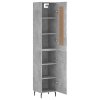 vidaXL Skříň highboard betonově šedá 34,5x34x180 cm kompozitní dřevo