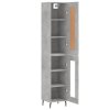 vidaXL Skříň highboard betonově šedá 34,5x34x180 cm kompozitní dřevo