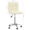 vidaXL Otočná jídelní židle krémová textil