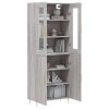 vidaXL Skříň highboard šedá sonoma 69,5 x 34 x 180 cm kompozitní dřevo