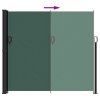 vidaXL Zatahovací boční markýza tmavě zelená 180 x 600 cm