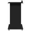 vidaXL Přednáškový pult s kolečky a zásuvkou černý 55 x 55 x 107 cm
