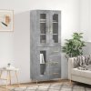 vidaXL Skříň highboard betonově šedá 69,5x34x180 cm kompozitní dřevo