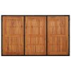 vidaXL Zahradní stůl s dřevěnou deskou černý 150x90x75 cm polyratan