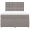 vidaXL Box spring postel s matrací taupe 140x190 cm textil