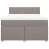 vidaXL Box spring postel s matrací taupe 140x190 cm textil
