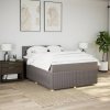 vidaXL Box spring postel s matrací taupe 140x190 cm textil