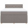 vidaXL Box spring postel s matrací taupe 140x190 cm textil