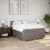 vidaXL Box spring postel s matrací taupe 140x190 cm textil