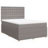 vidaXL Box spring postel s matrací taupe 140x190 cm textil