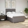 vidaXL Box spring postel s matrací taupe 140x190 cm textil