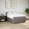 vidaXL Box spring postel s matrací taupe 140x190 cm textil