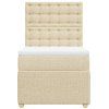 vidaXL Box spring postel s matrací krémová 80 x 200 cm textil