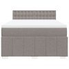 vidaXL Box spring postel s matrací taupe 160x200 cm textil