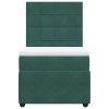 vidaXL Box spring postel s matrací tmavě zelená 90x200 cm samet