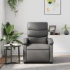 vidaXL polohovací křeslo šedé umělá kůže
