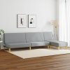 vidaXL 2dílná sedací souprava světle šedá textil