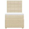 vidaXL Box spring postel s matrací krémová 90x190 cm textil