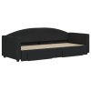 vidaXL Válenda s přistýlkou a zásuvkami černá 80 x 200 cm textil