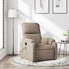vidaXL Masážní polohovací křeslo taupe tkanina z mikrovlákna
