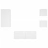 vidaXL 4dílná obývací stěna s LED osvětlením bílá