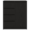 vidaXL Příborník se zásuvkami Černý dub 71x35x84 cm kompozitní dřevo