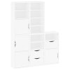 vidaXL Boční skříňky 5 ks "ODDA" Bílá 40x24x79 cm Borovicový masiv