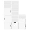 vidaXL Boční skříňky 5 ks "ODDA" Bílá 40x24x79 cm Borovicový masiv