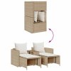 vidaXL 5dílná zahradní sedací souprava s polštáři Stohovatelná béžová