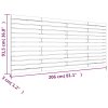 vidaXL Nástěnné čelo postele 206 x 3 x 91,5 cm masivní borové dřevo