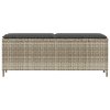vidaXL Zahradní lavice polštářem světle šedá 110x30x40,5 cm Poly ratan