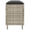 vidaXL Zahradní lavice polštářem světle šedá 110x30x40,5 cm Poly ratan