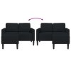 vidaXL Dvoumístná pohovka s lehátkem ve tvaru L černá 125 cm látka
