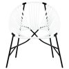 vidaXL Sada zahradních židlí 3 ks z černého a bílého polyratanu