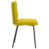 vidaXL Jídelní židle 4 ks žluté samet