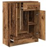 vidaXL Příborník se zásuvkami a dvířky Staré dřevo 73x31x90 cm