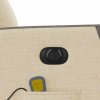 vidaXL Elektrické masážní polohovací křeslo krémové textil