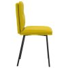 vidaXL Jídelní židle 6 ks žluté samet