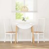 vidaXL Jídelní židle 2 ks bílé masivní dřevo gumové