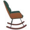 vidaXL Houpací židle tmavě zelená samet