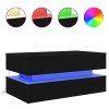 Konferenční stolek vidaXL s LED světly Dub černý 90x50x40 cm