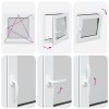 vidaXL Sklepní okno "RISOR" 60x60 cm Sklopné&Otočné DIN pravé Bílé
