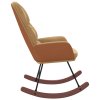 vidaXL Houpací křeslo hnědé samet