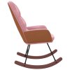 vidaXL Houpací křeslo růžové samet