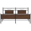 vidaXL Kovový rám postele bez matrace hnědý dub 183 x 213 cm