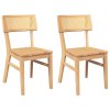 vidaXL Jídelní židle 2 ks z masivního dřeva Rubber